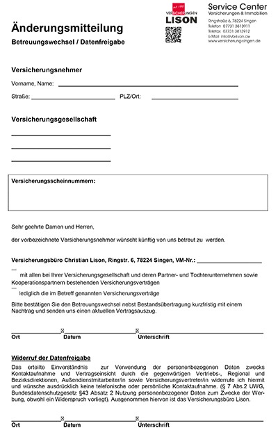 Betreuungswechsel Lison Betreuungswechsel Lison